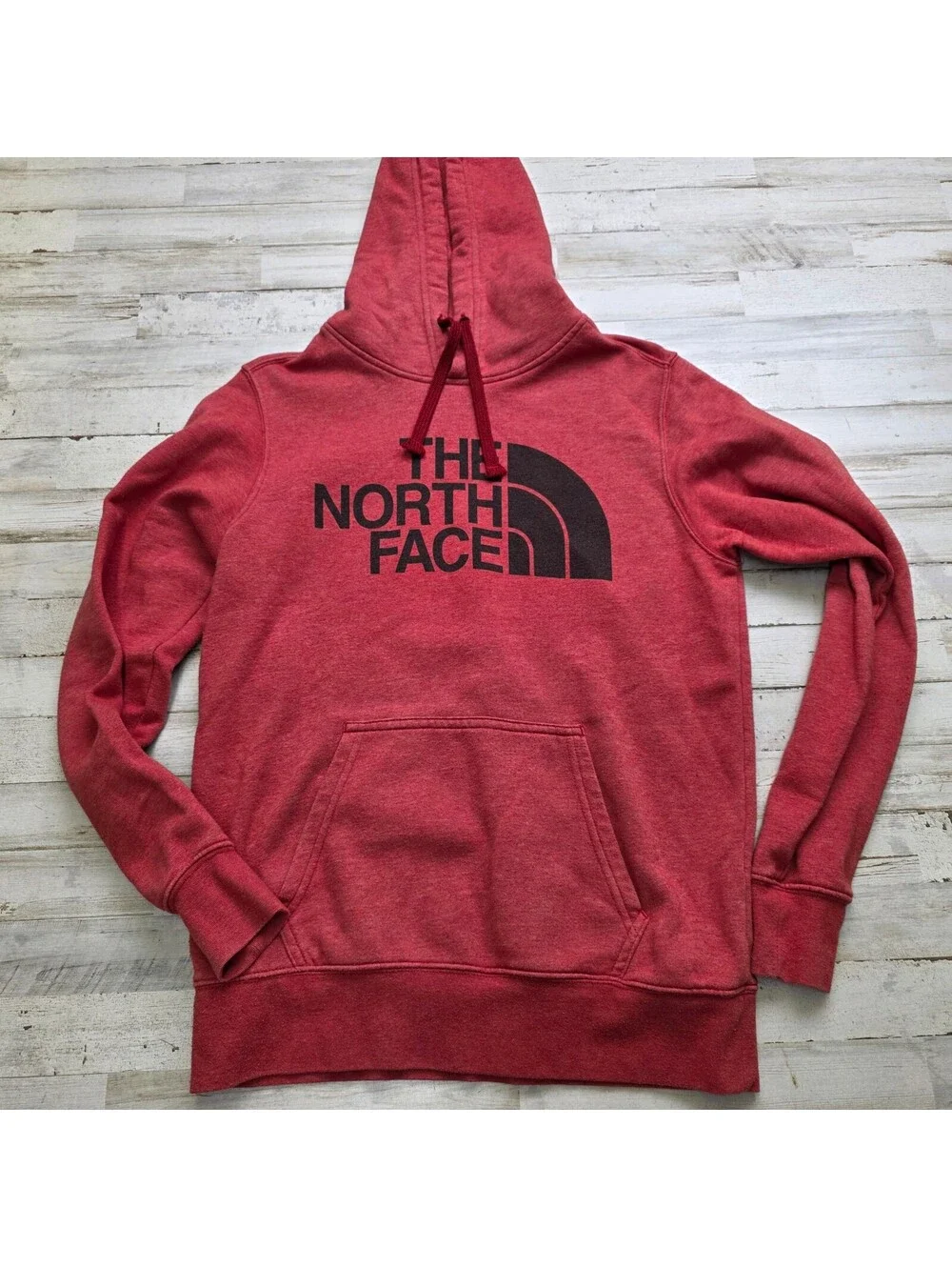 The North Face Hoodie Men's S Red Black Logo Pullover Sweatshirt TNF Outdoor